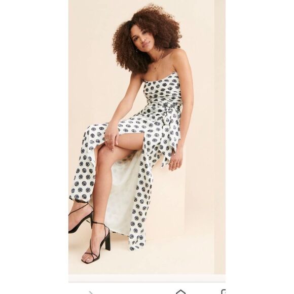 Hutch Strapless Polka Dot Dress Size 4P - Picture 3 of 10